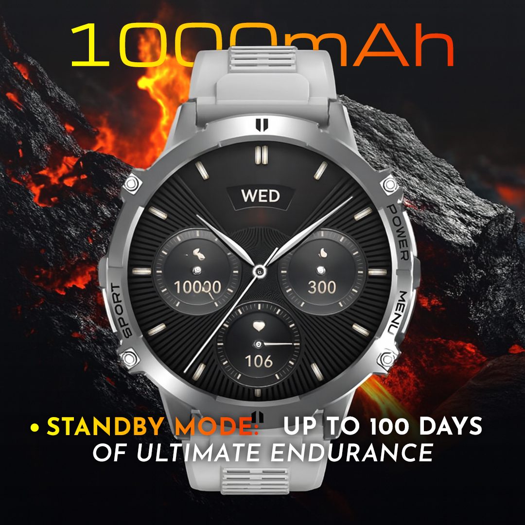 Valdus VD45 Smartwatch · 2025 Edition · Bluetooth Calling · Voice Assistant · Heart Rate & Fitness Tracking · Multi‑Sport Modes · Extended Battery Life