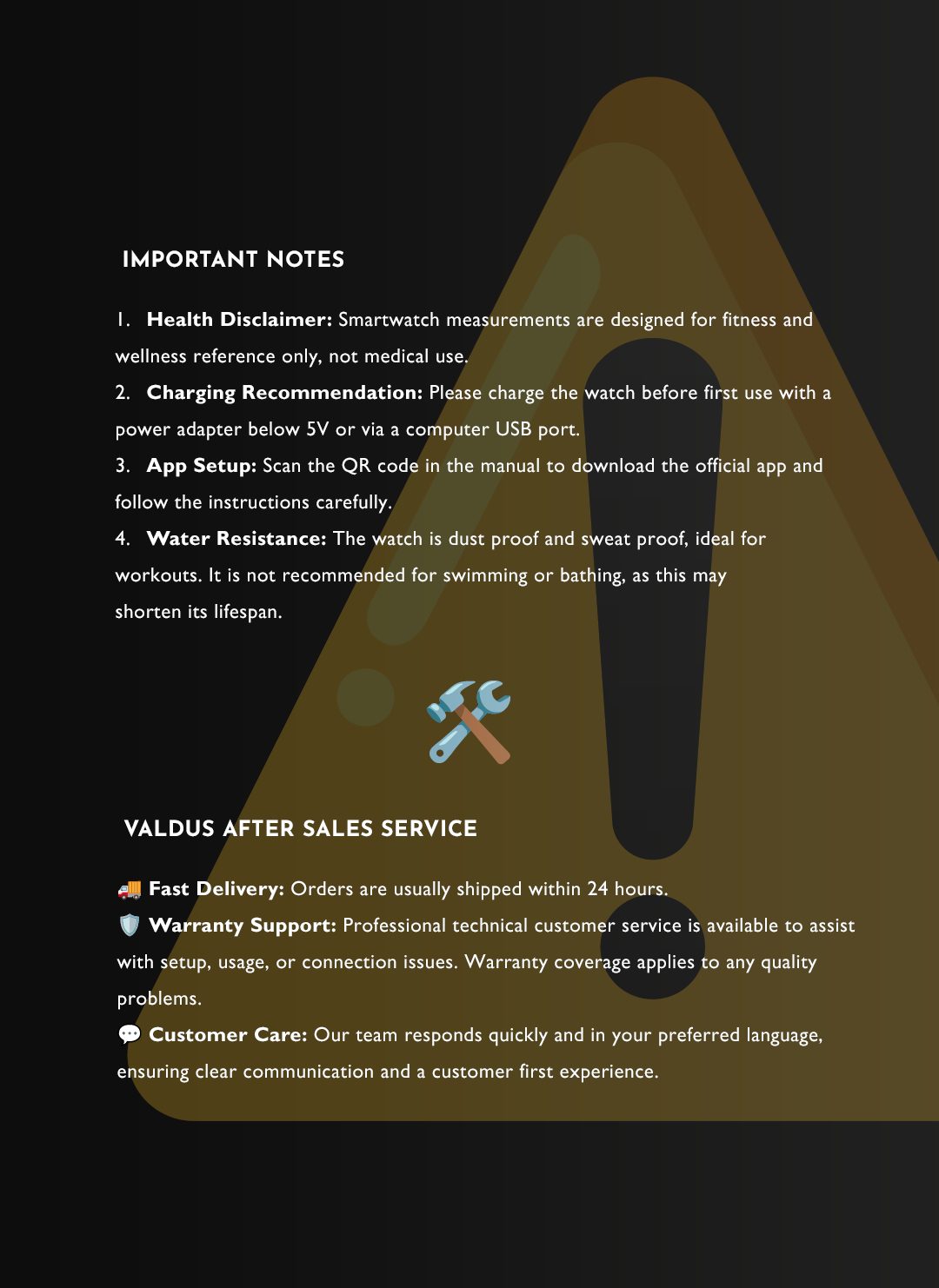 Valdus VS63 Pro Smartwatch · 2025 Edition · 1.75" AMOLED Display · Long Battery Life · NFC & Voice Assistant · Bluetooth Calling · Multi‑Sport Fitness Modes · Waterproof Design