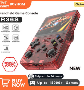 R36S Handheld Retro Gaming Console · 3.5" IPS Display · 128GB Storage · ArkOS Operating System · Portable Pocket Player with 15,000+ Preloaded Classic Games