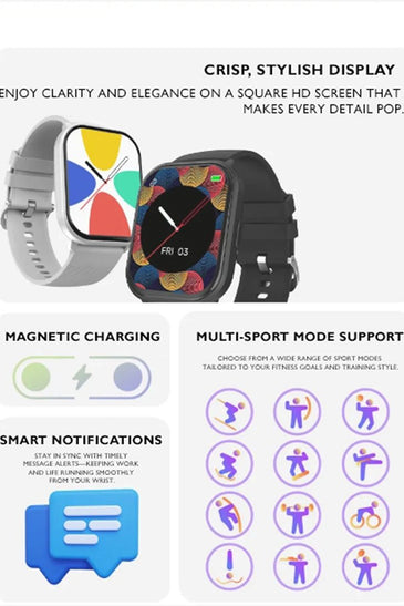 Valdus VS02 Smartwatch · 2025 Edition · Bluetooth Calling · Heart Rate & Fitness Tracking · GPS Motion Trajectory · Multi‑Sport Modes · Waterproof Design