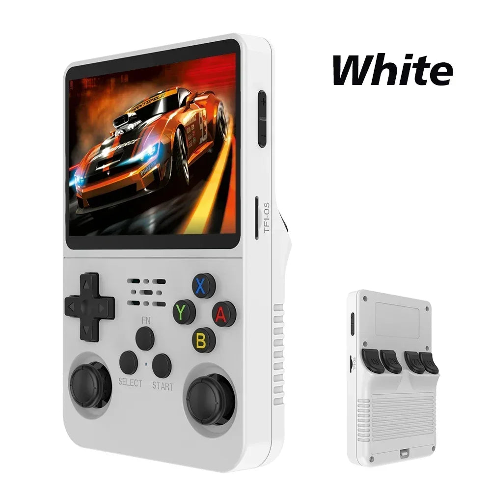 R36S Handheld Retro Gaming Console · 3.5" IPS Display · 128GB Storage · ArkOS Operating System · Portable Pocket Player with 15,000+ Preloaded Classic Games