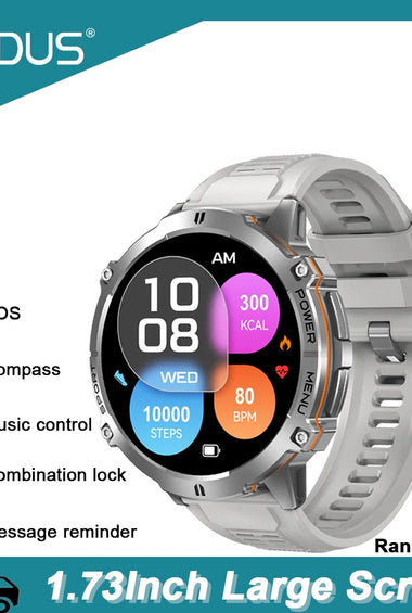 Valdus VD45 Smartwatch · 2025 Edition · Bluetooth Calling · Voice Assistant · Heart Rate & Fitness Tracking · Multi‑Sport Modes · Extended Battery Life