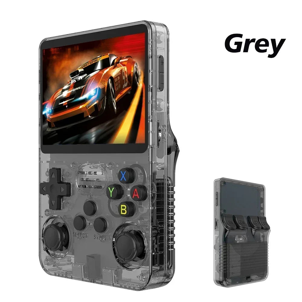 R36S Handheld Retro Gaming Console · 3.5" IPS Display · 128GB Storage · ArkOS Operating System · Portable Pocket Player with 15,000+ Preloaded Classic Games