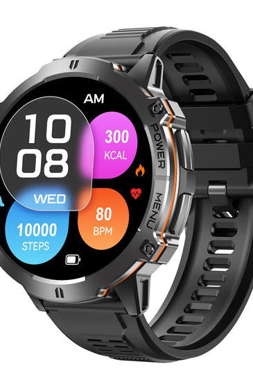Valdus VD45 Smartwatch · 2025 Edition · Bluetooth Calling · Voice Assistant · Heart Rate & Fitness Tracking · Multi‑Sport Modes · Extended Battery Life