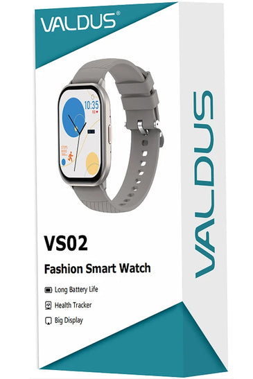 Valdus VS02 Smartwatch · 2025 Edition · Bluetooth Calling · Heart Rate & Fitness Tracking · GPS Motion Trajectory · Multi‑Sport Modes · Waterproof Design