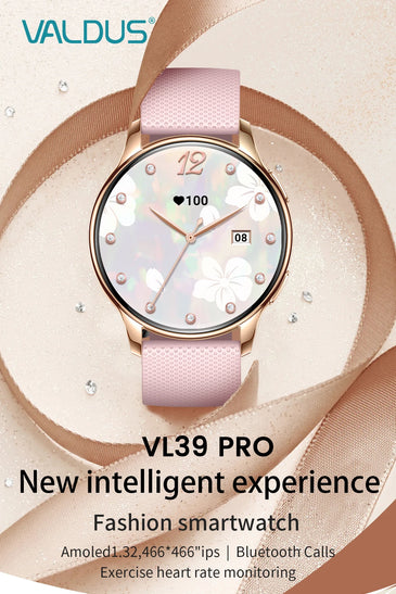 Valdus VL39 Pro Smartwatch · AMOLED 2024 Display · Bluetooth Calling · GPS Tracking · Heart Rate & Fitness Modes · Waterproof Design