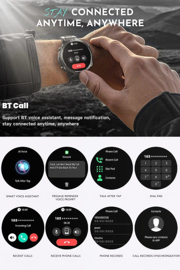 Valdus VD45 Smartwatch · 2025 Edition · Bluetooth Calling · Voice Assistant · Heart Rate & Fitness Tracking · Multi‑Sport Modes · Extended Battery Life