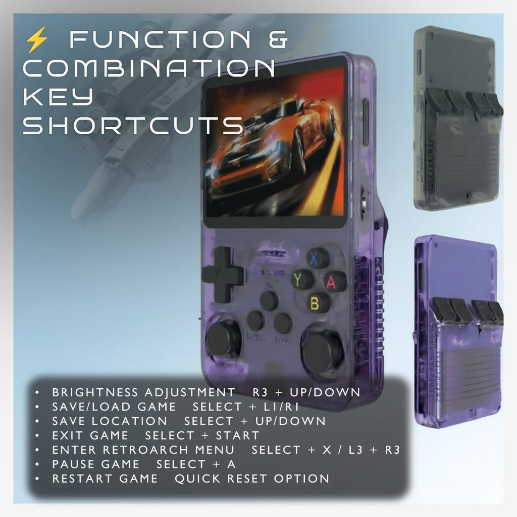 R36S Handheld Retro Gaming Console · 3.5" IPS Display · 128GB Storage · ArkOS Operating System · Portable Pocket Player with 15,000+ Preloaded Classic Games