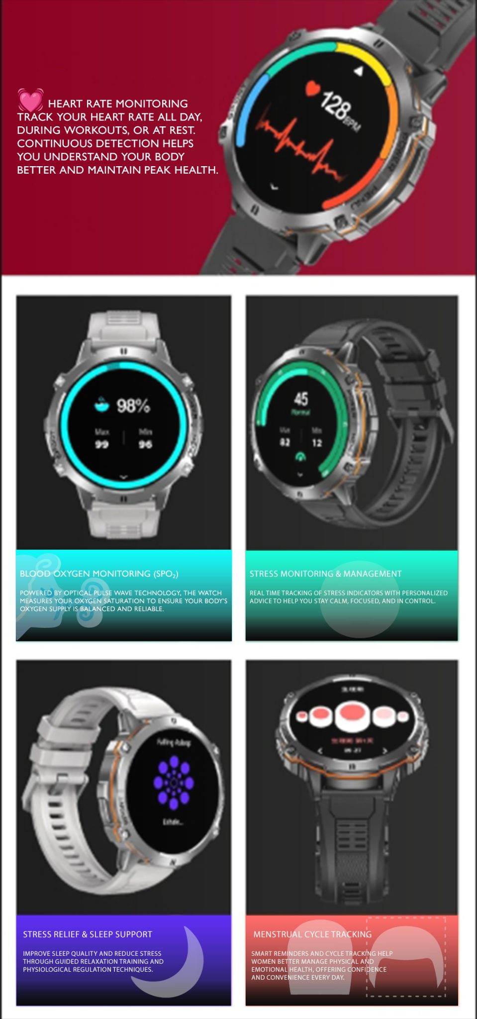 Valdus VD45 Smartwatch · 2025 Edition · Bluetooth Calling · Voice Assistant · Heart Rate & Fitness Tracking · Multi‑Sport Modes · Extended Battery Life