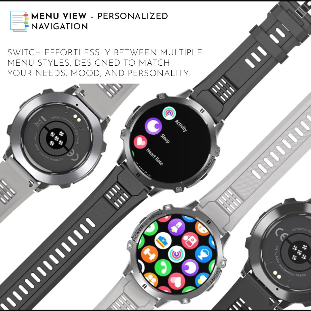 Valdus VD45 Smartwatch · 2025 Edition · Bluetooth Calling · Voice Assistant · Heart Rate & Fitness Tracking · Multi‑Sport Modes · Extended Battery Life