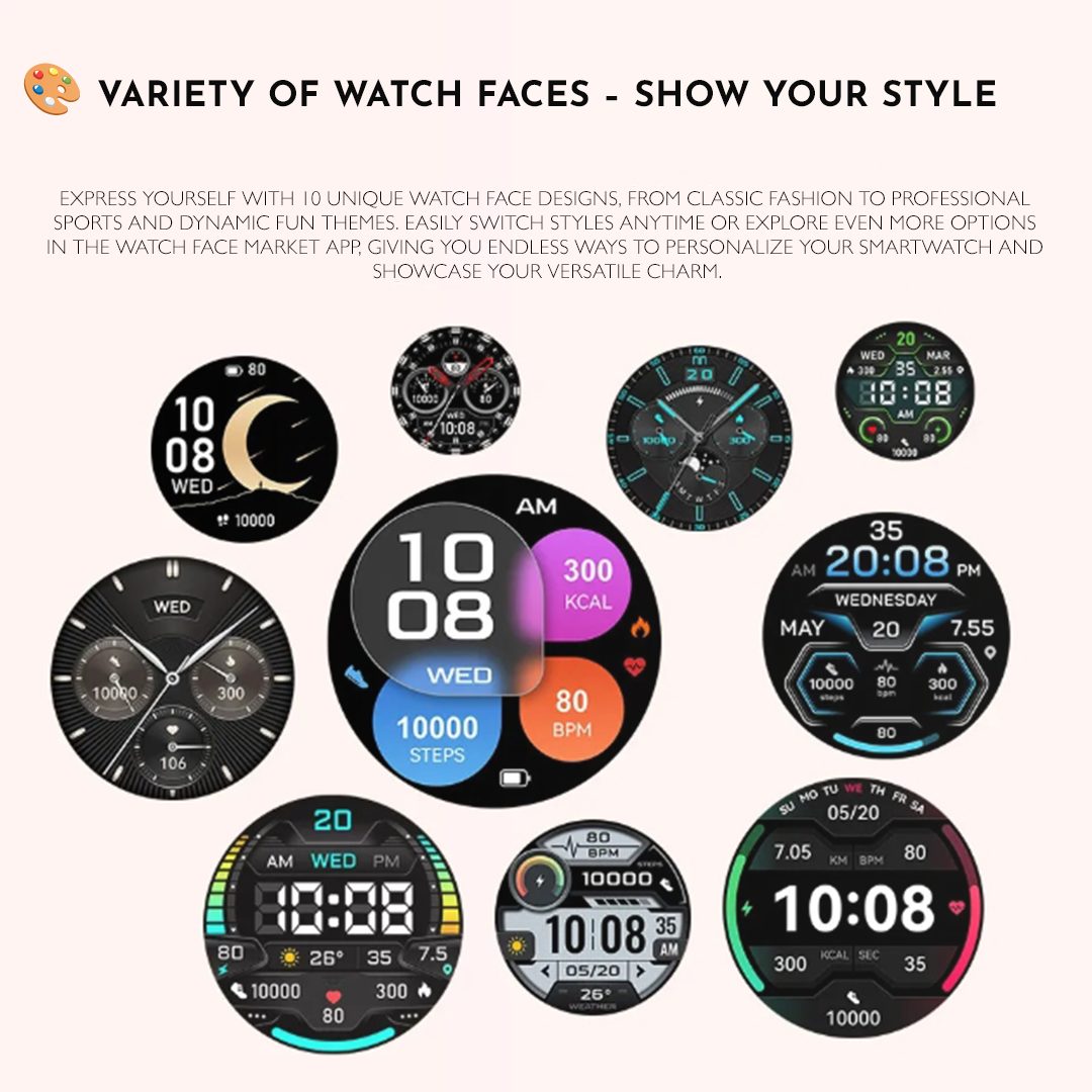 Valdus VD45 Smartwatch · 2025 Edition · Bluetooth Calling · Voice Assistant · Heart Rate & Fitness Tracking · Multi‑Sport Modes · Extended Battery Life