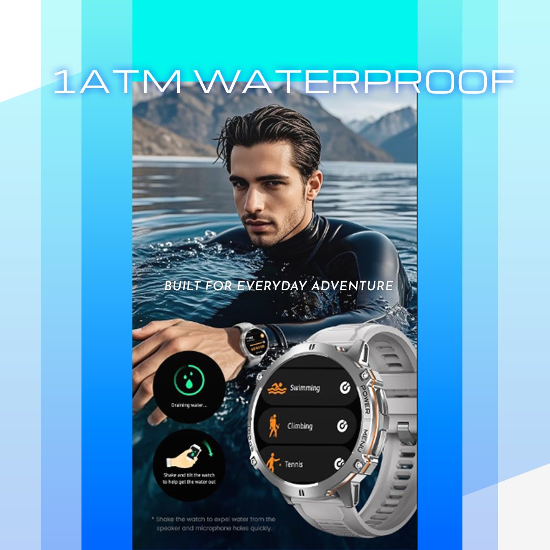 Valdus VD45 Pro sport smartwatch with 1ATM waterproof design for outdoor activities