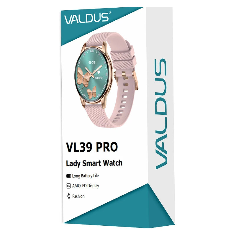 Valdus VL39 smartwatch retail box packaging